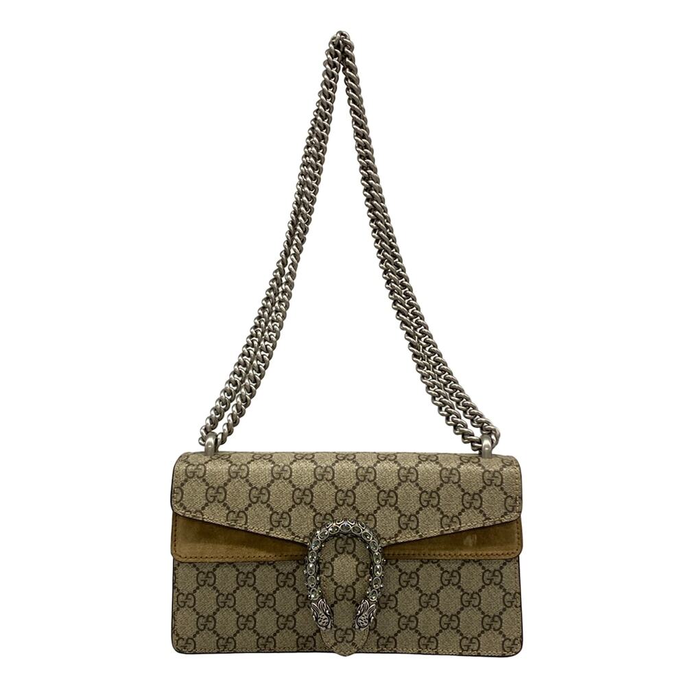 Gucci Dionysus Small Shoulder Bag Shoulder Bag 499623 Dark Brown Beige PVC Suede